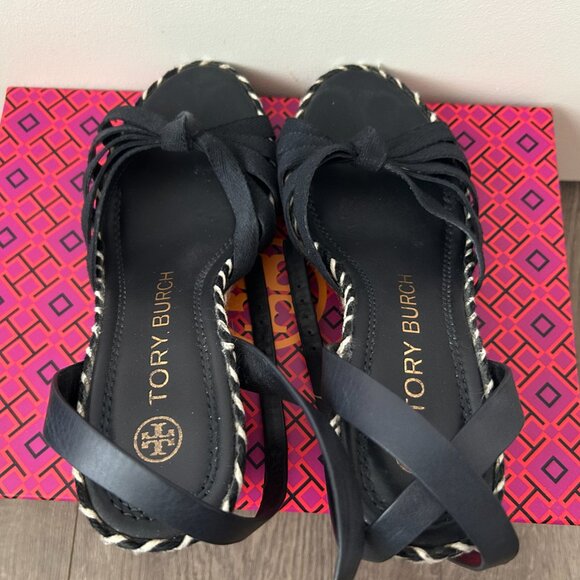 Tory Burch Fisherman Wedge Sandals – Size 6.5 - Picture 3 of 5